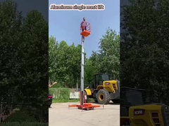 6m-16m Đường thẳng đứng Telescopic Single Mast Lift Aluminium Alloy Aerial Work Platforms