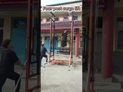 Thang máy hàng hóa hai cột thang máy thủy lực kho hàng hóa thang máy dẫn đường hai cột 7m