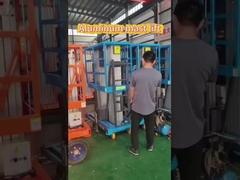 14m 200kg Nền tảng làm việc trên không Đồng hợp kim nhôm Thang hai cột