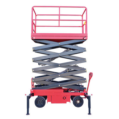 Mua Red Mobile Hydraulic Platform 12m Mobile Aerial Lift 500KG Capacity online manufacture