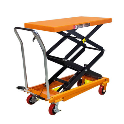 Mua Màu cam Mobile Scissor Table Lift Hydraulic 300kg Hydraulic Lift Table Cart online manufacture