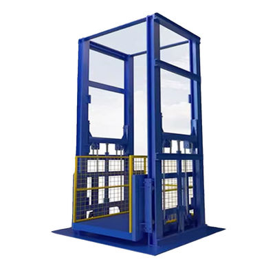Mua Màu xanh 3000kgs Kho hàng hóa thang máy 3m-9m Mini hàng hóa thang máy online manufacture