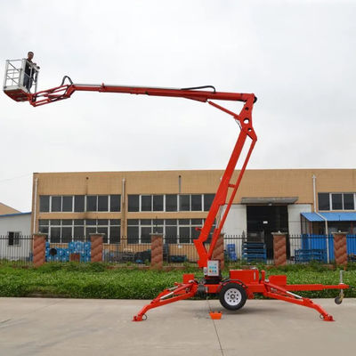 10m-20m Ứng xe gắn Boom Lift Đỏ Lôi kéo Articulating Boom Lift