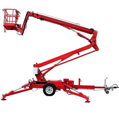Thang máy kéo kéo 16m thủy lực Thang máy kéo nối nối để làm việc trên không