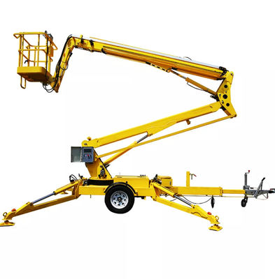 Màu vàng 10m kéo phía sau Cherry Picker 200KG 30 ft kéo Boom Lift