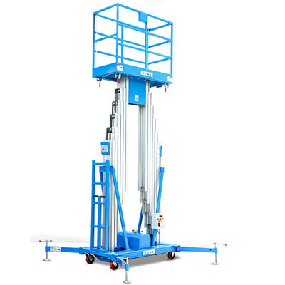 9m 250kg Electric Mast Boom Lift Blue Mast Vertical Lift Đèn