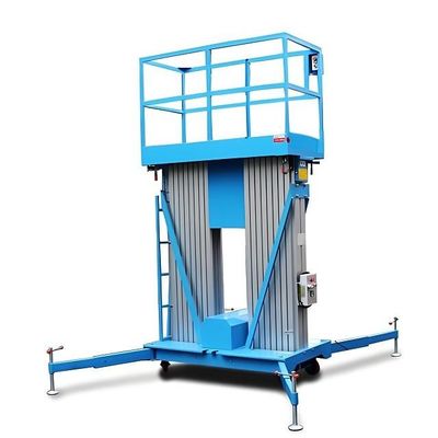 12m Trình nâng cột hai chiều thẳng đứng Telescopic Electric mast Boom Lift