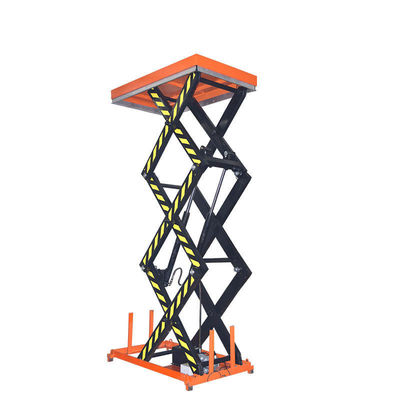 Màu cam 3m Heavy Duty Scissor Lift Table 1000kg Hydraulic Scissor Lift