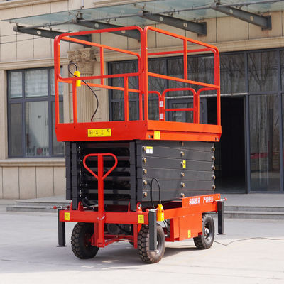 2m đến 4m Mini Mobile Scissor Lift 300kg Đèn nâng nền tảng thủy lực di động