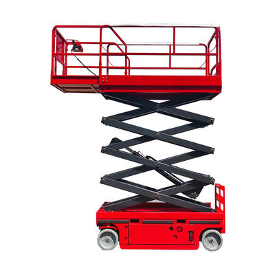 Đỏ tự động kéo nâng 450kg người di động nâng 10m chiều cao
