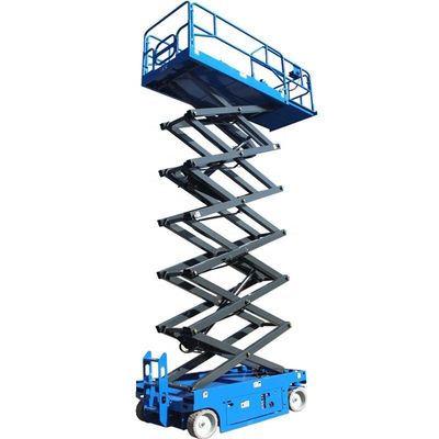 8 - 10m Điện lực Hydraulic Scissor Lift Platform Bốn bánh máy nâng hoạt động trên không