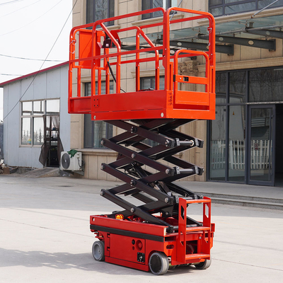 Giàn nâng người tự hành di động 4m - 16m, thang nâng cắt kéo điện