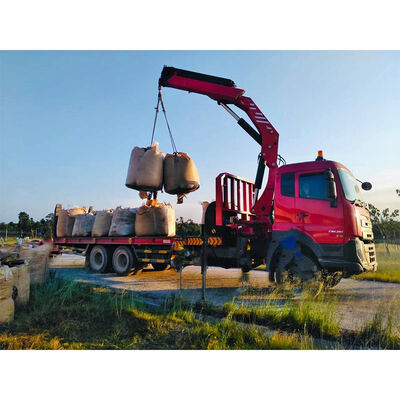 Cần cẩu thủy lực cần vươn 5 - 10 Tấn Cẩu gắn trên xe tải cho Xây dựng