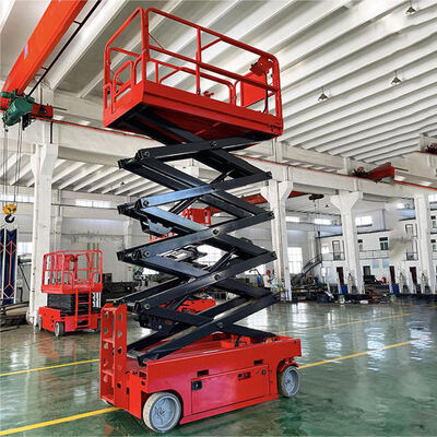 10m 12m 14m 16m Nền tảng nâng cắt kéo thủy lực Thang máy cắt kéo tự hành