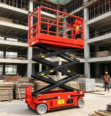 12m Working Height 320kg Điện thủy lực kéo nâng nền tảng cho công nghiệp