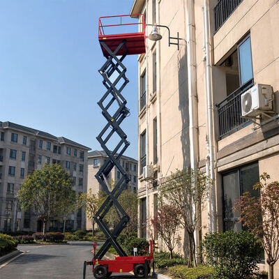 Bệ nâng cắt kéo 12m 500kg Máy nâng cắt kéo di động thủy lực