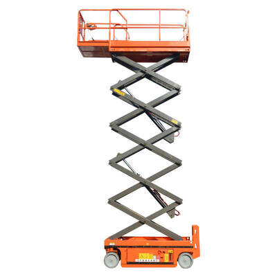 Thang máy kéo điện 10m 12m 14m Nền tảng trên không Thang máy kéo thủy lực