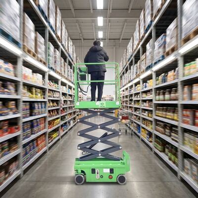 Nền tảng 6m Chiều cao 450kg Công suất tải Thang máy cắt kéo tự hành bằng điện Nền tảng làm việc trên không