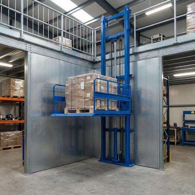 Tải trọng 1000kg Thang máy chở hàng 2 Thang máy chở hàng 3 tầng dùng trong công nghiệp