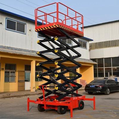 Sàn làm việc dạng thang nâng cắt di động bền bỉ 10m 12m cho hoạt động ngoài trời