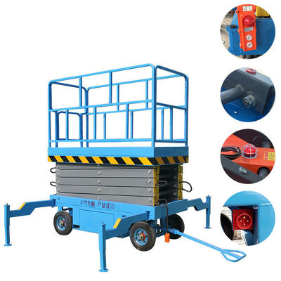 Nền tảng nâng công việc đẩy bằng tay Máy nâng cắt kéo di động cho vật liệu kho