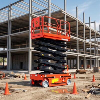 Thang máy cắt kéo điện Nền tảng nâng cao thủy lực di chuyển 6m 8m 10m 12m