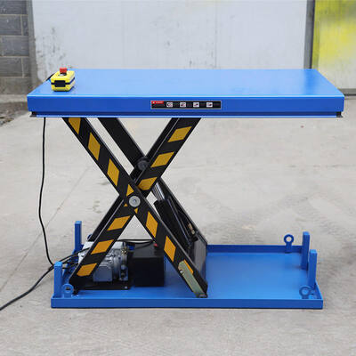 Bàn nâng cắt kéo cố định thủy lực công suất 2 tấn cho kho