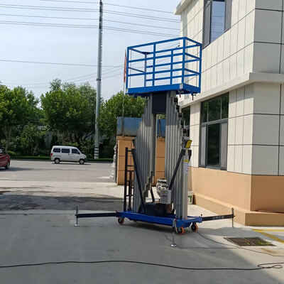 Thang máy hai cột cao gấp bằng hợp kim nhôm thủy lực điện