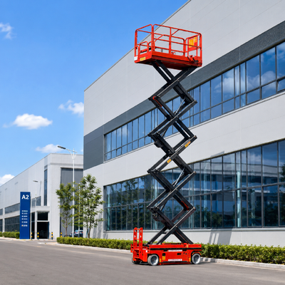 Sàn nâng cắt kéo điện tự hành 10m Nền tảng làm việc trên không thủy lực